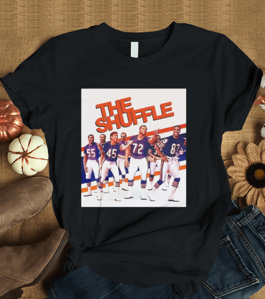 The Shuffle Chicago Bears Football Team Vintage Style Retro Uniforms T-Shirt