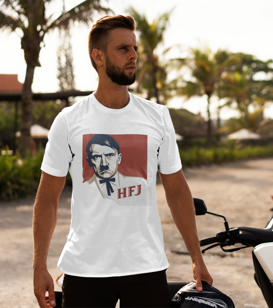 Adolf Hitler HFJ KFC Parody Logo T-Shirt