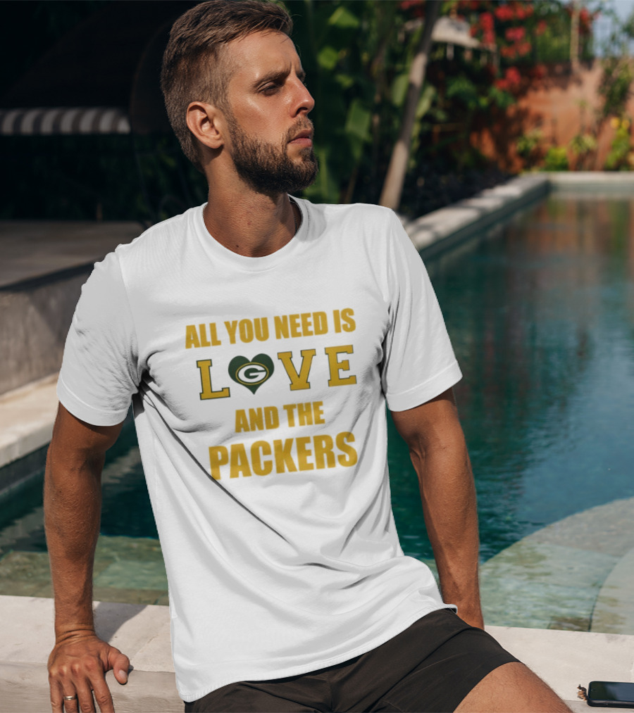 All You Need Is Love Heart Green Bay Packers T-Shirt