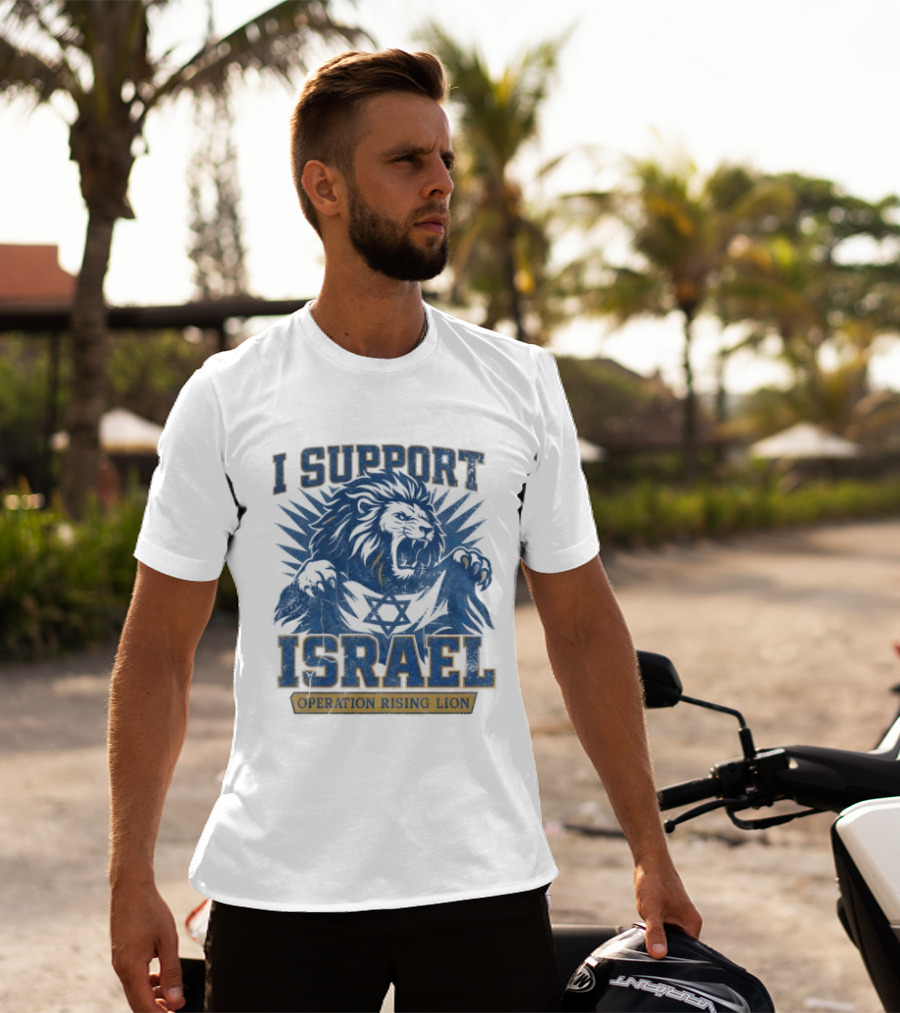 I Support Israel Operation Rising Lion Lionhead T-Shirt