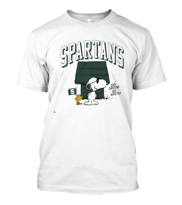 Peanuts X Michigan State Joe College Spartans Snoopy Woodstock Go Green T-Shirt