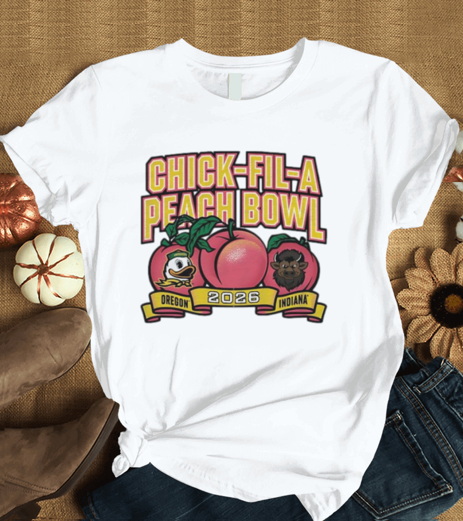Chick Fil A Peach Bowl 2026 Oregon Vs Indiana T-Shirt