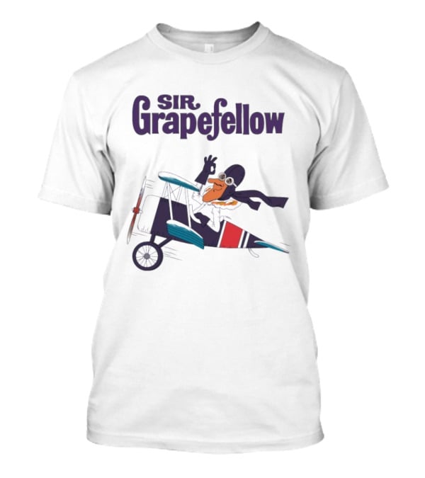 Sir Grapefellow Biplane Pilot T-Shirt
