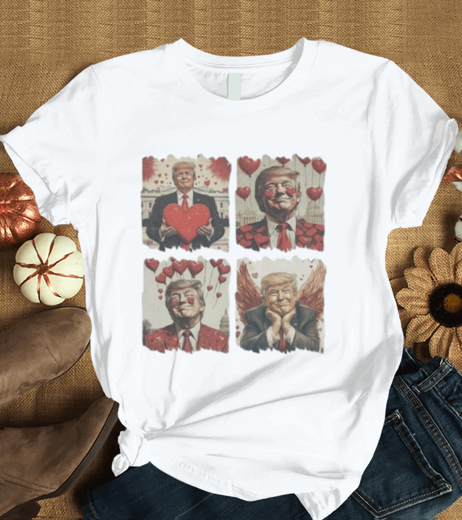 Trump 4 Square Valentine T-Shirt