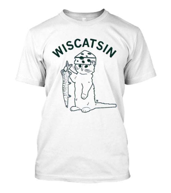 Wiscatsin Cheese Fish Otter Holding Fish T-Shirt