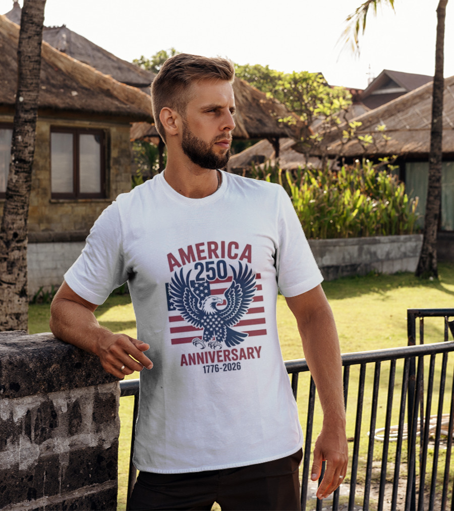 America 250th Anniversary 1776 2026 Eagle And Flag Celebration T-Shirt