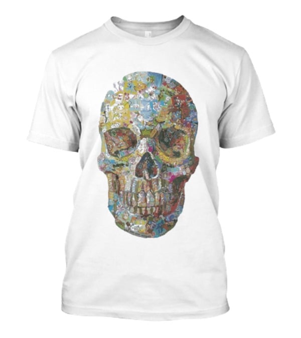 Noah Scalin Still Life Skull Collage Of Popular Culture T-Shirt