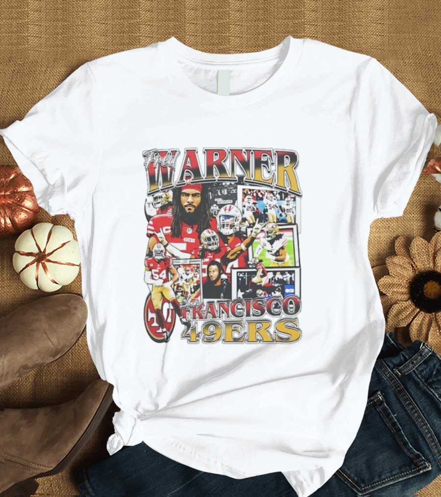 Fred Warner San Francisco 49ers Linebacker NFL Football Collage T-Shirt