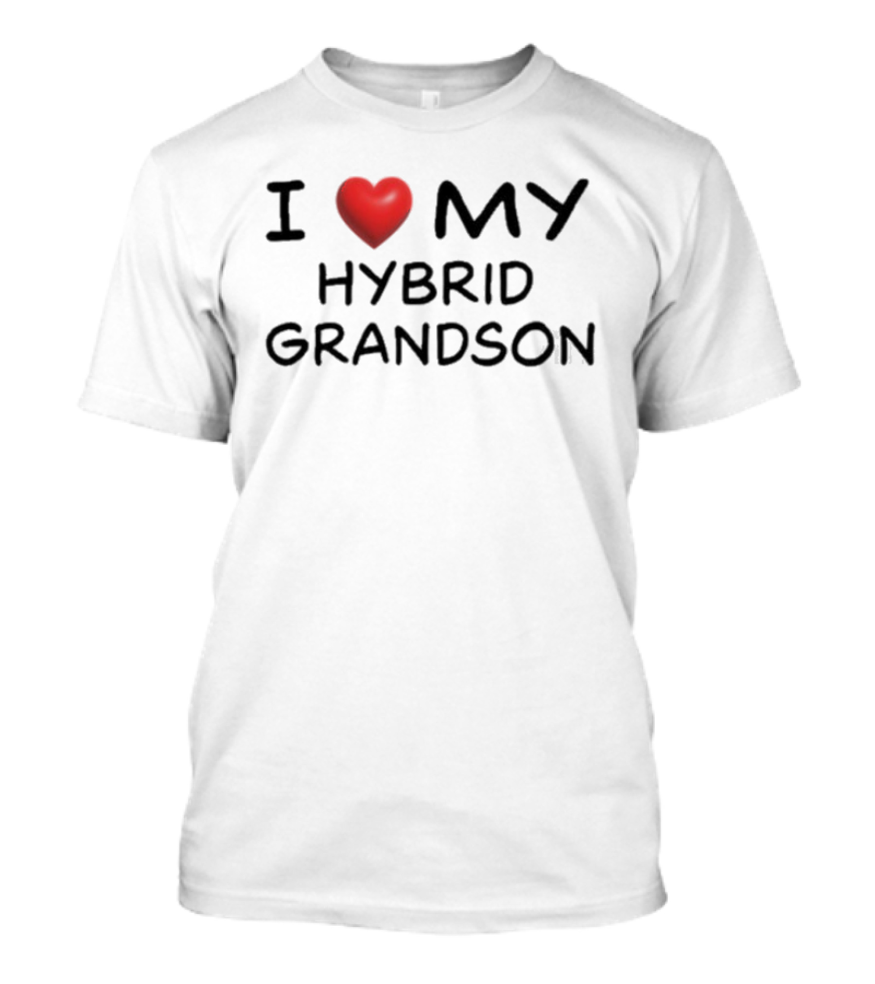 I Love My Hybrid Grandson Heart Emoji T-Shirt