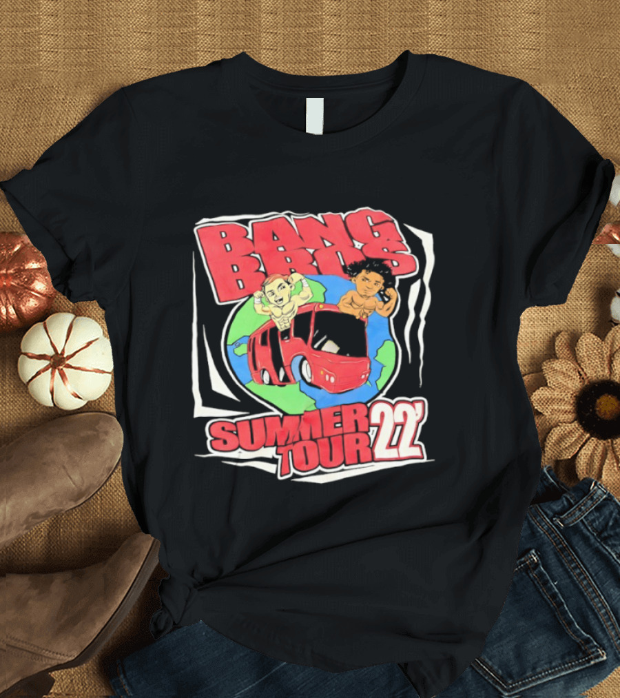 Bang Bros Summer Tour 2022 Globe And Van Adventure T-Shirt