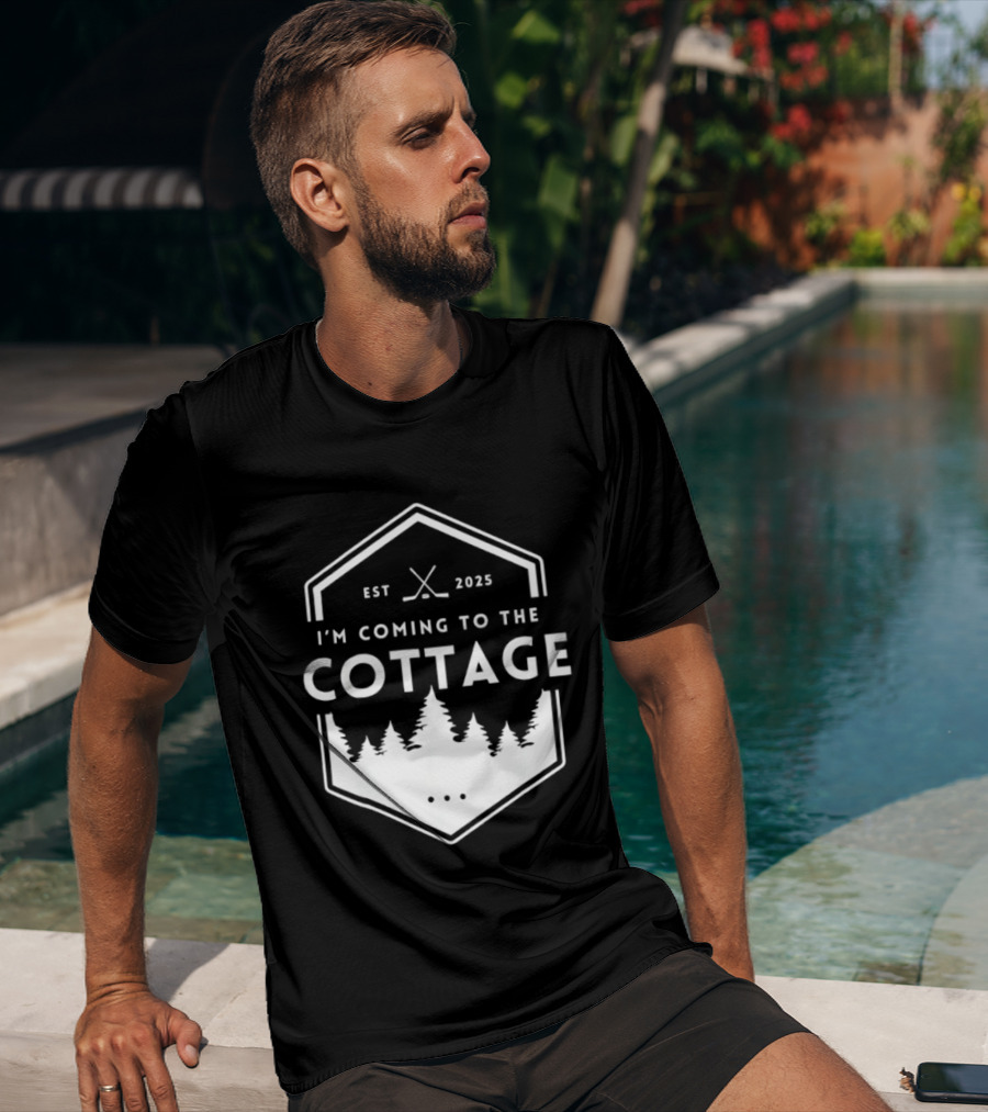 I'm Coming To The Cottage EST 2025 Forest Hockey T-Shirt