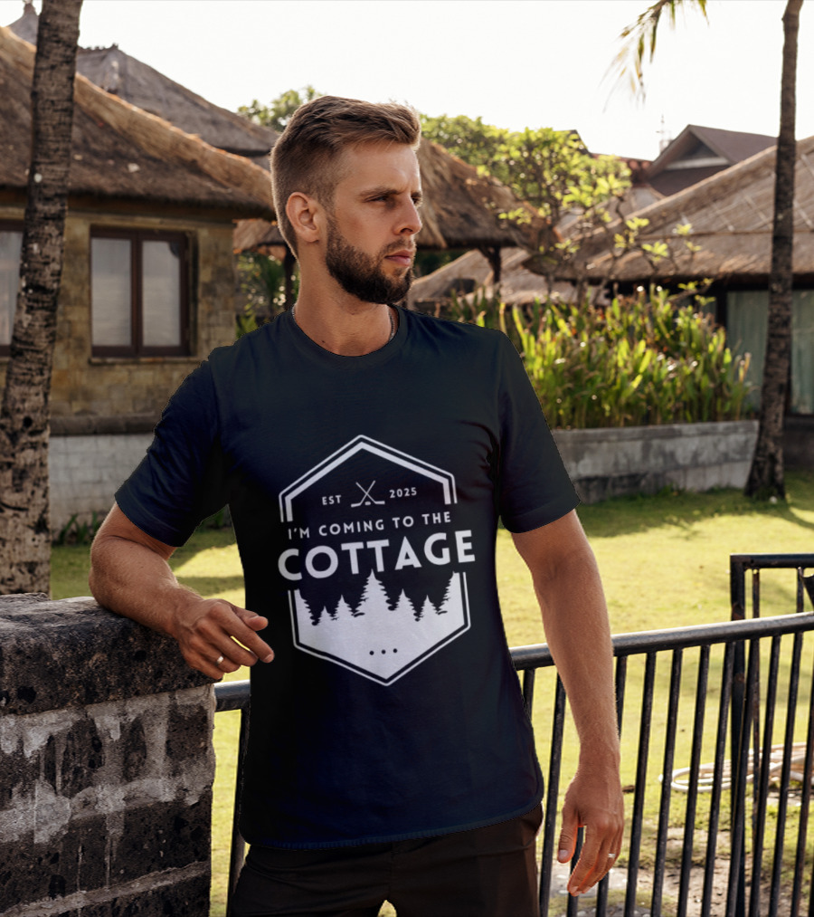 I'm Coming To The Cottage EST 2025 Forest Hockey T-Shirt