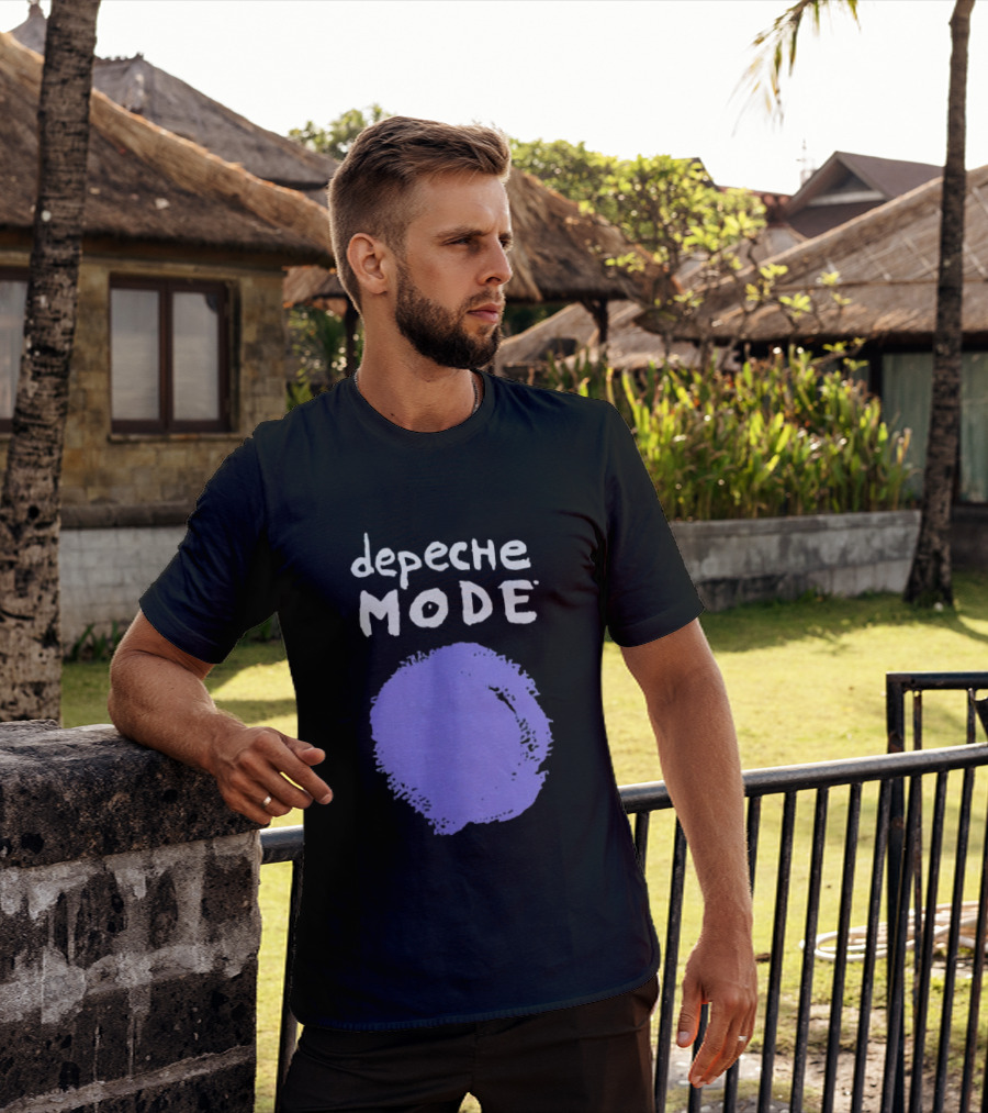 Depeche Mode Devotional Band Purple Circle T-Shirt