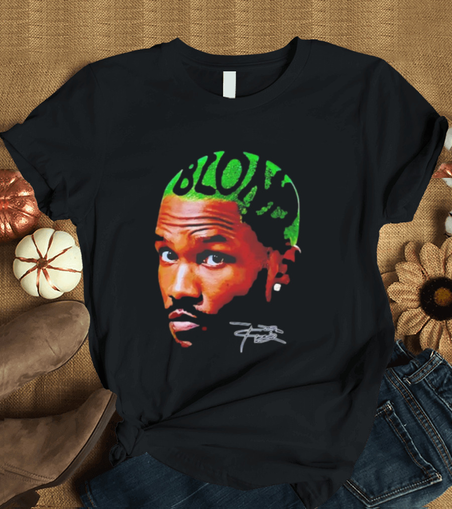 Blond Frank Ocean Big Face Green Hair Signature T-Shirt