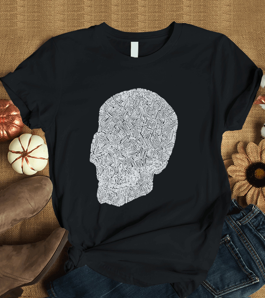 Noah Scalin Obsessive Compulsive Skull Maze T-Shirt