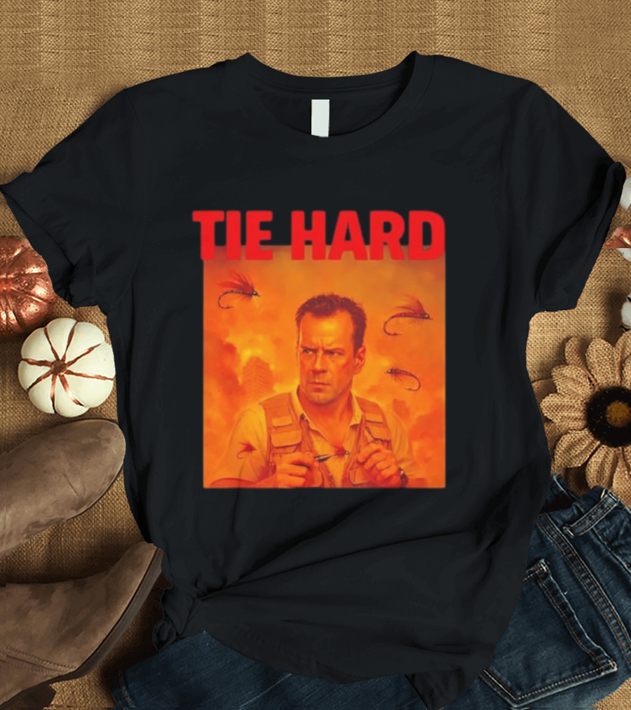 TIE HARD Fly Fisherman Action Hero T-Shirt