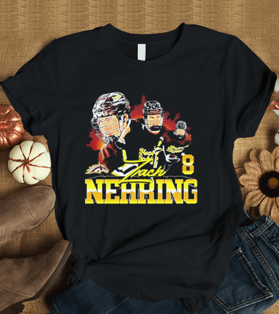Western Michigan Broncos Men's Ice Hockey Zach Nehring 8 NCAA T-Shirt