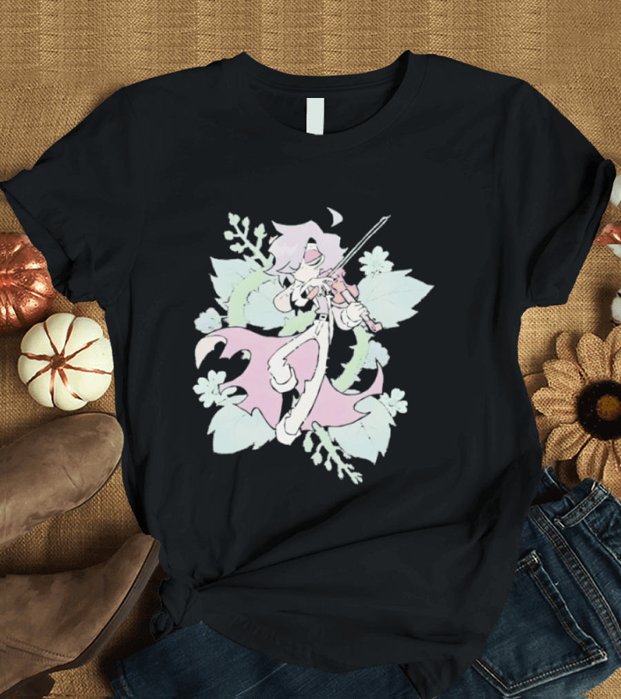 Zeddyzi Ramshackle Stone Vibes Guitar Player With Pastel Floral T-Shirt