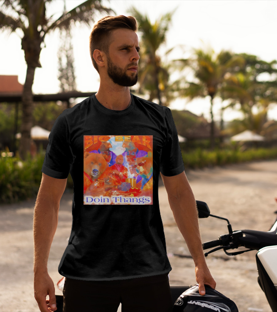 Big Bear Doin Thangs Album Cover Collage T-Shirt