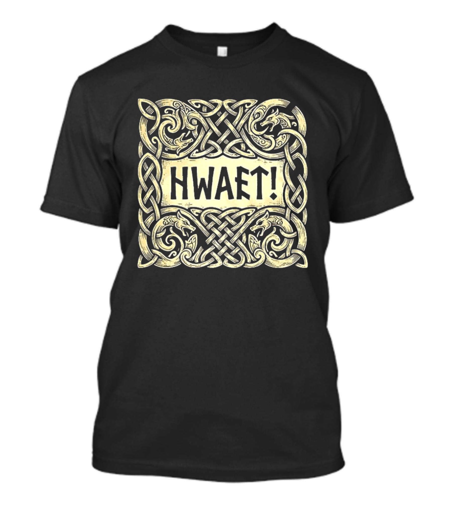 Hwaet Beowulf Viking Knotwork T-Shirt