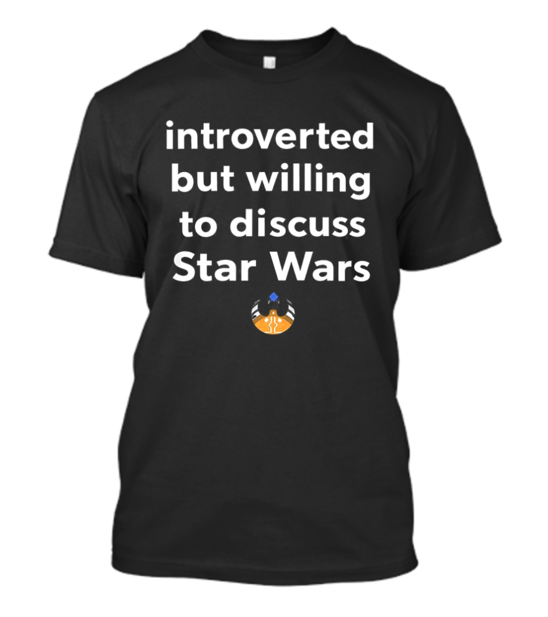 Introverted But Willing To Discuss Star Wars With Jedi Mandalorian Helmet T-Shirt