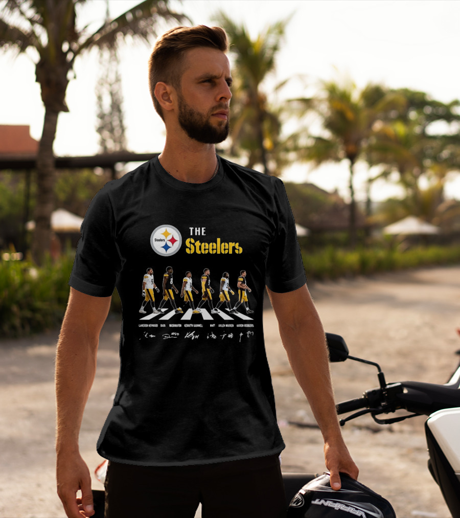 Pittsburgh Steelers Player Signatures Crosswalk T-Shirt