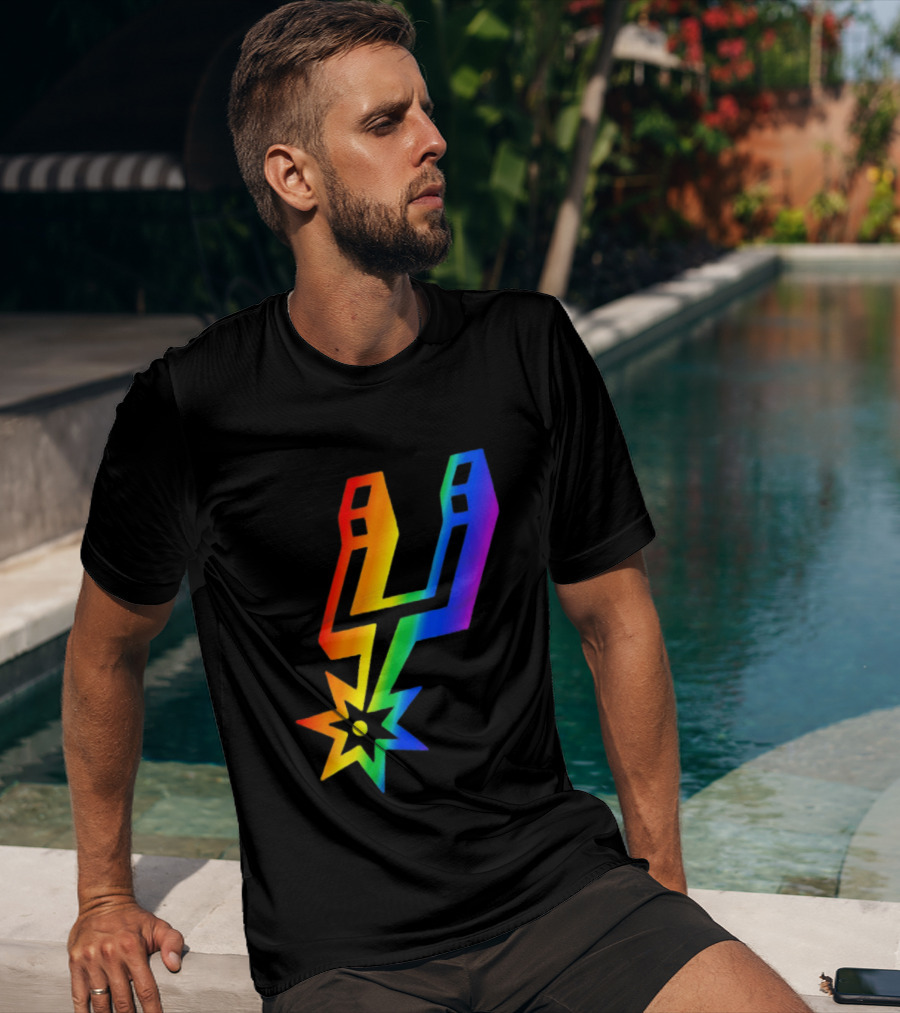 San Antonio Spurs LGBT Pride Rainbow Spurs T-Shirt