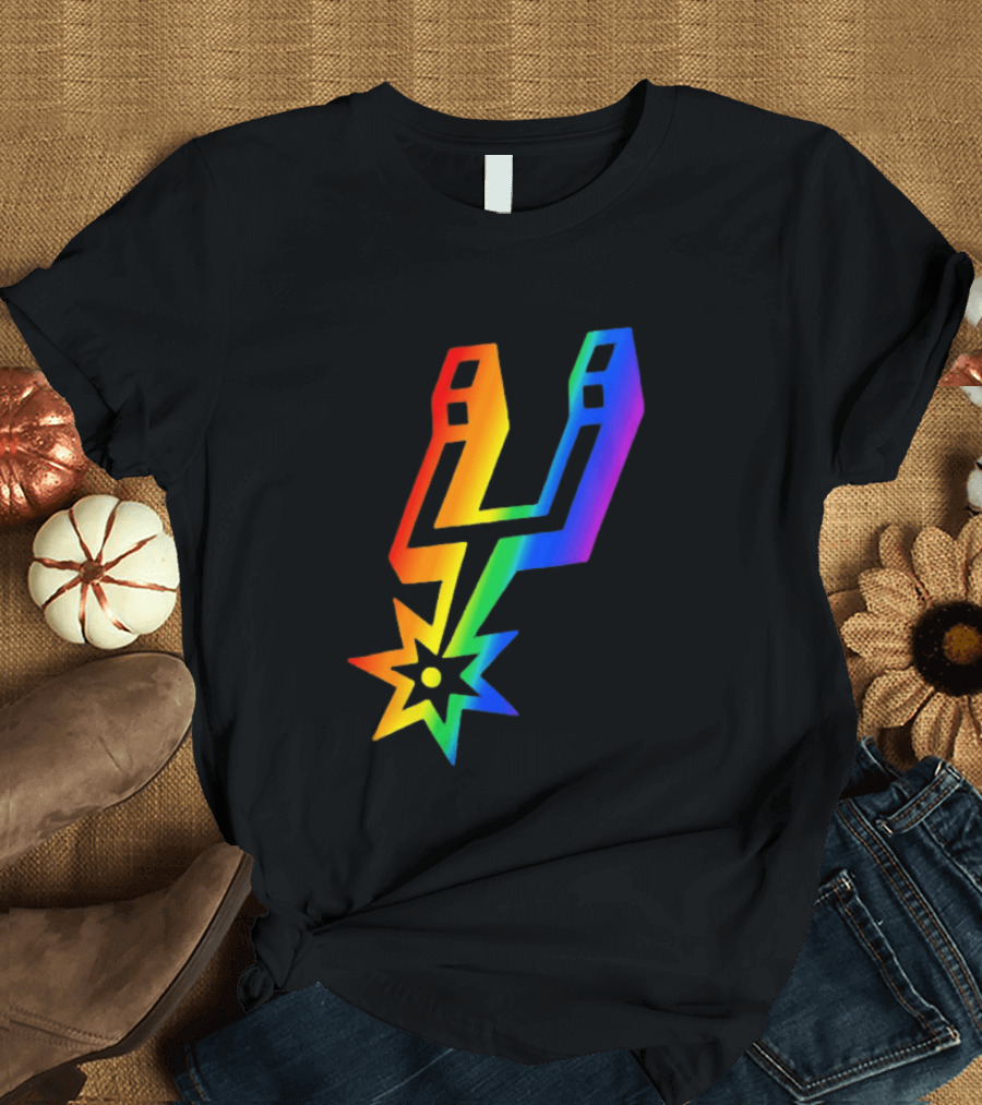 San Antonio Spurs LGBT Pride Rainbow Spurs T-Shirt