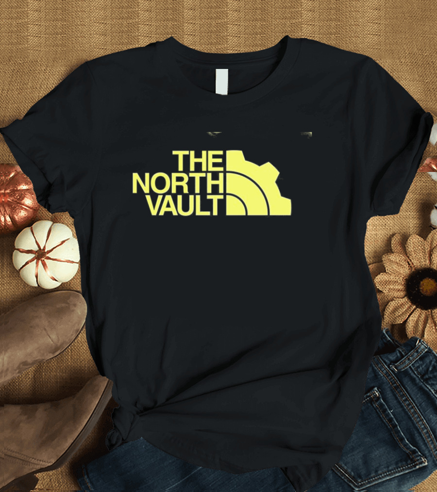 The North Vault Parody Text With Yellow Gear T-Shirt