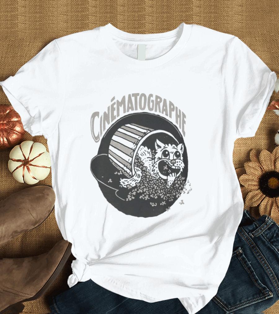 Cinématographe Feral Popcorn Cat Burst T-Shirt