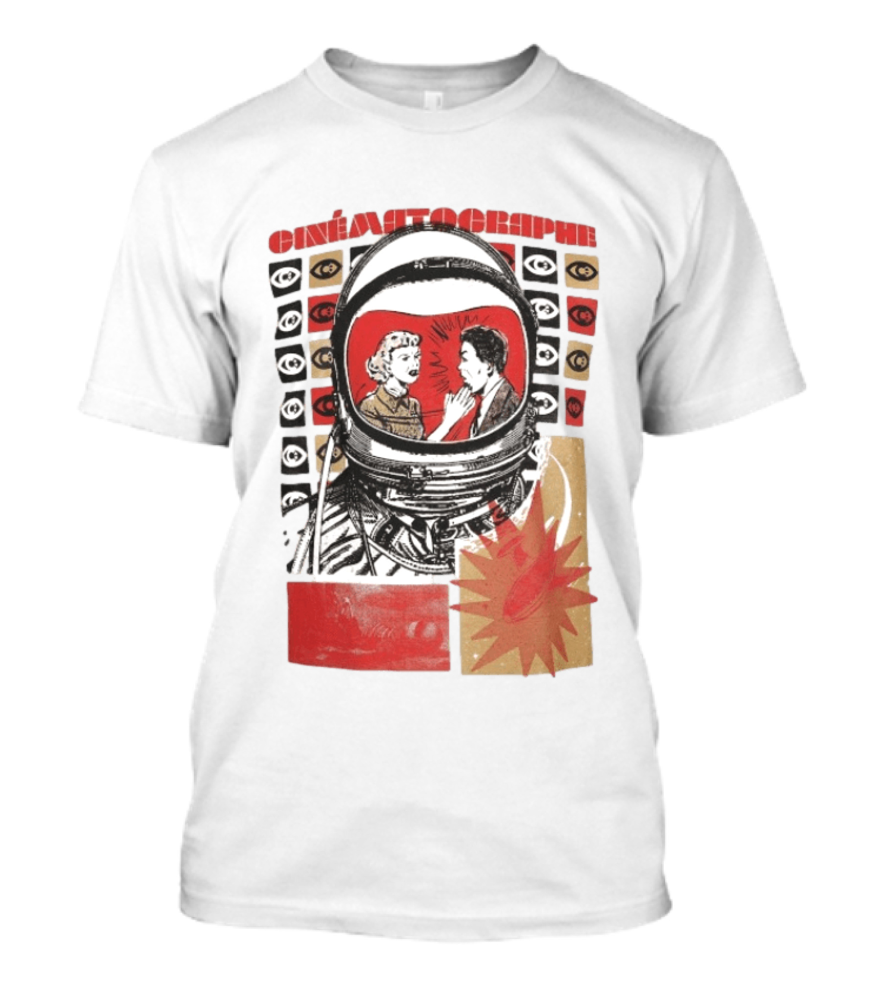 Cinématographe Pulp Fiction Astronaut Retro Sci Fi Pop T-Shirt