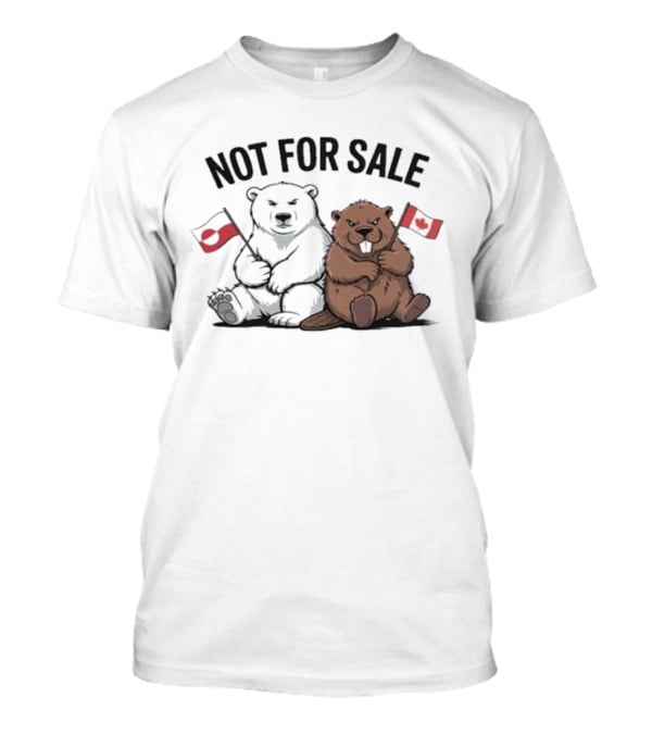 Not For Sale Greenland Canada Bears Flags T-Shirt
