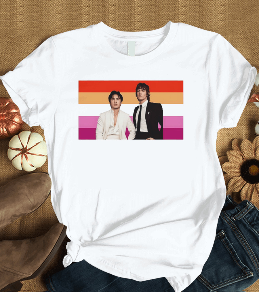 Hudson Williams Connor Storrie Lesbian Pride Flag Themes T-Shirt