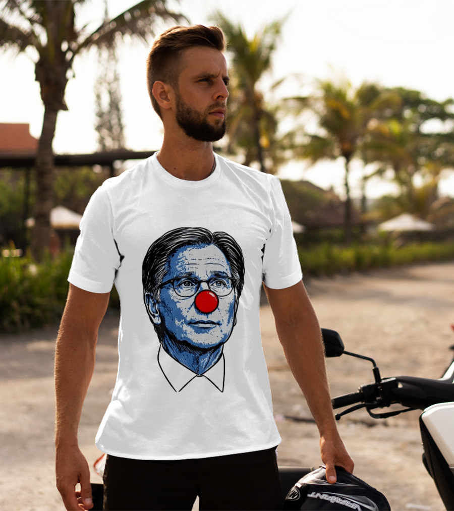 Dan Lifshatz Clown Red Nose Illustration Pop Culture T-Shirt