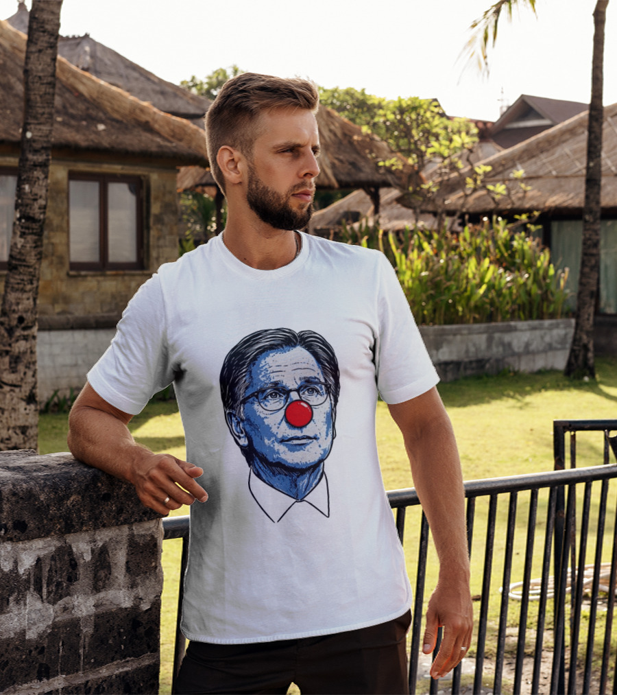 Dan Lifshatz Clown Red Nose Illustration Pop Culture T-Shirt
