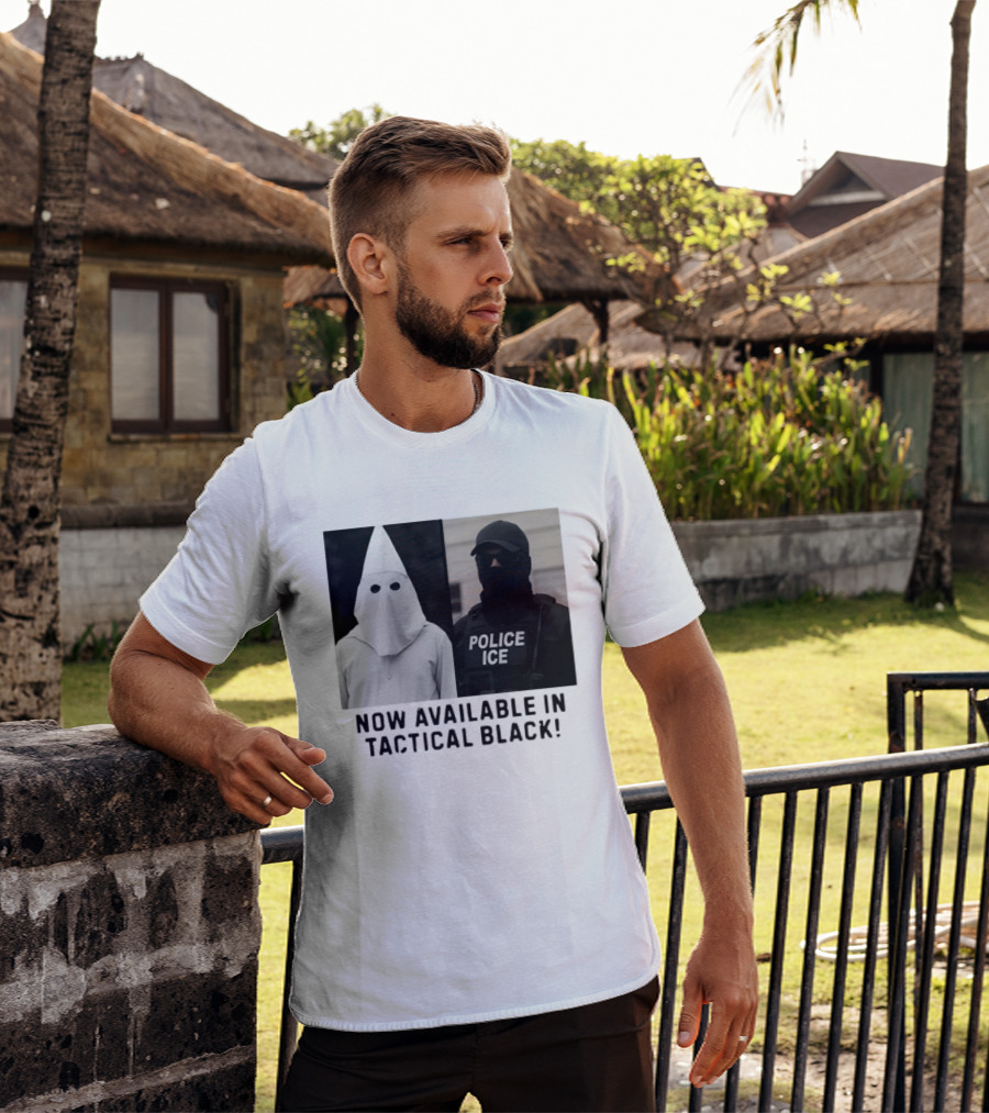 Now Available In Tactical Black Anti ICE Police ICE T-Shirt