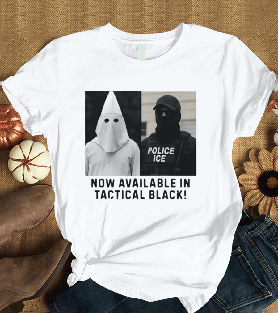 Now Available In Tactical Black Anti ICE Police ICE T-Shirt