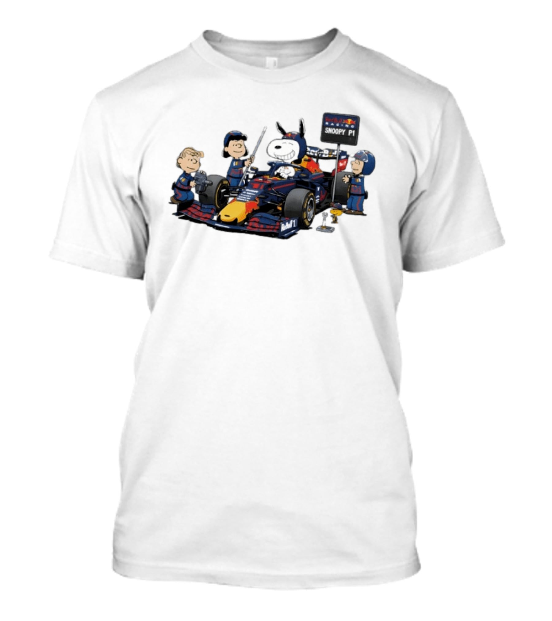 Red Bull Racing Snoopy P1 Peanuts Motorsport Pit Crew T-Shirt