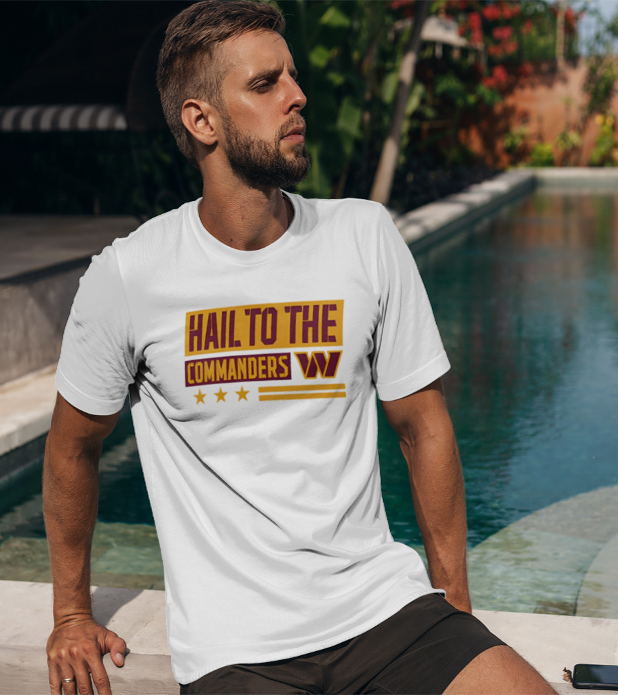 Washington Commanders Hail To The Commanders Fanatics Cream Team Archives T-Shirt