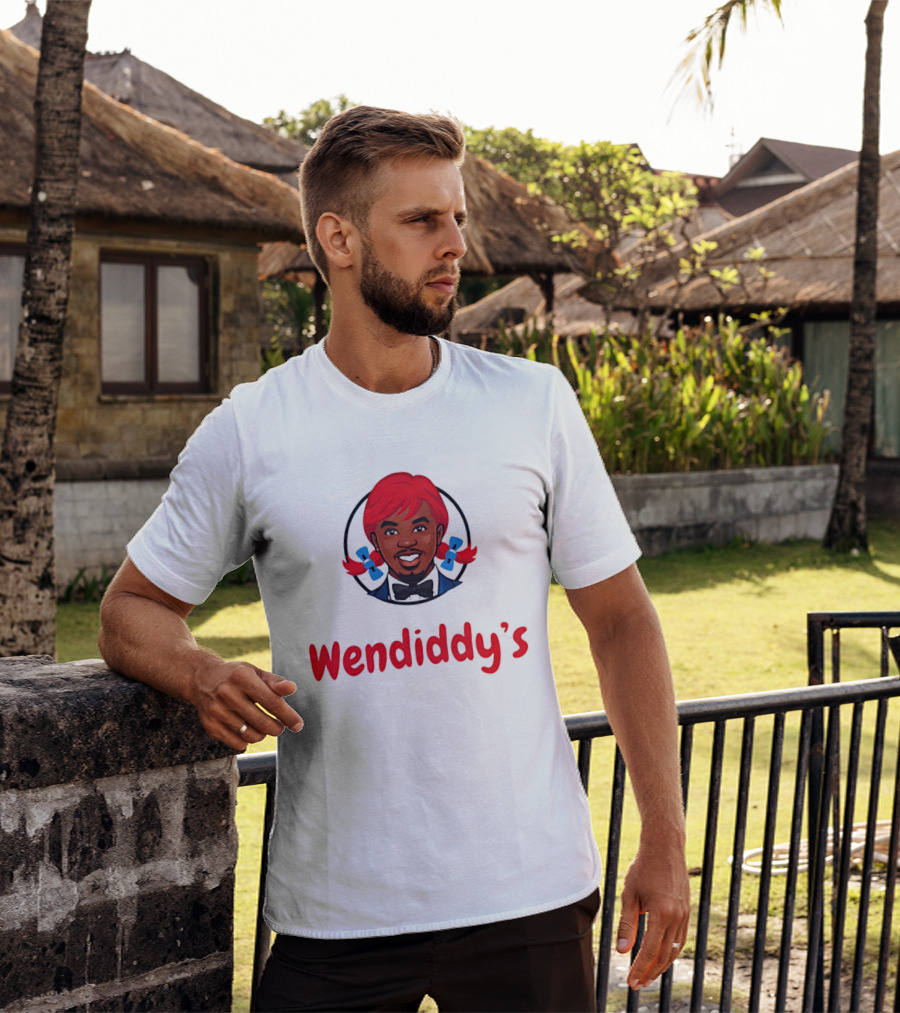 Wendiddy's Red Hair Blue Bow Pigtails T-Shirt