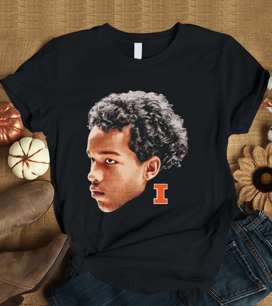 Blake Fagbemi Illinois Fighting Illini Big Head Iconic I T-Shirt