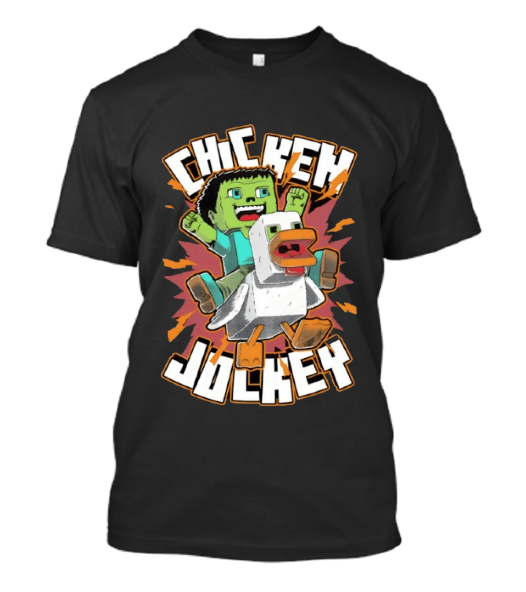Chicken Jockey Baby Zombie Riding A Chicken Gaming Novelty T-Shirt