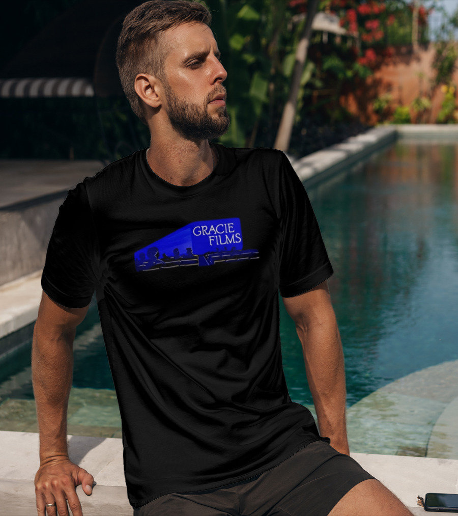 Gracie Films Four Finger Discount Blue Cinema T-Shirt