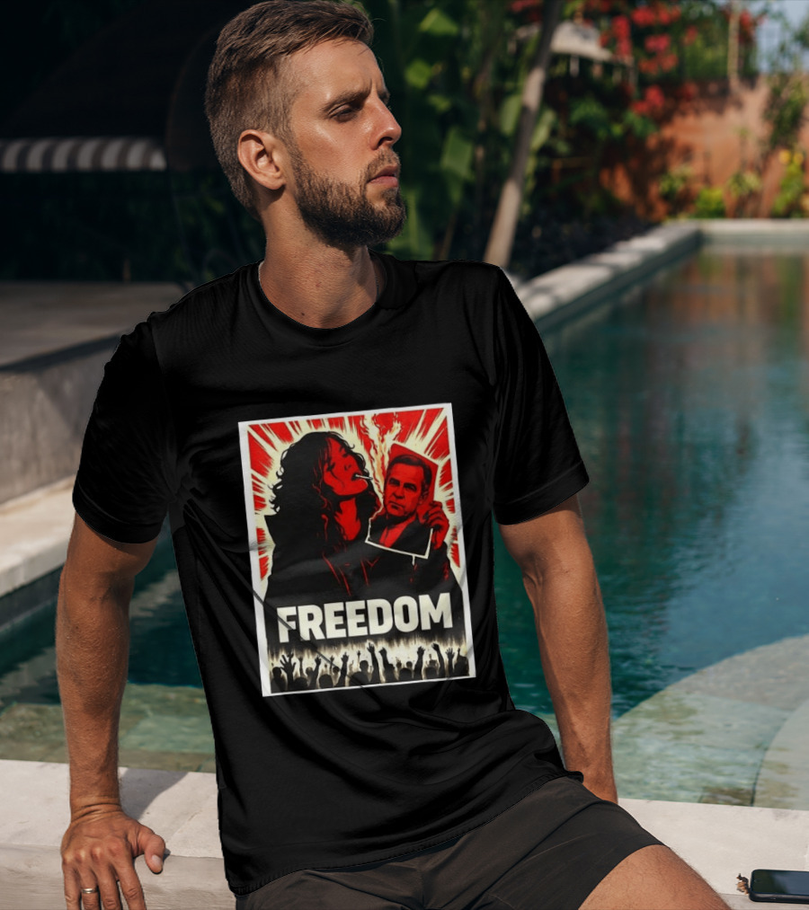 Freedom Expression Red And Black Powerful Political T-Shirt