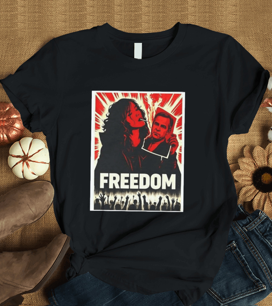 Freedom Expression Red And Black Powerful Political T-Shirt