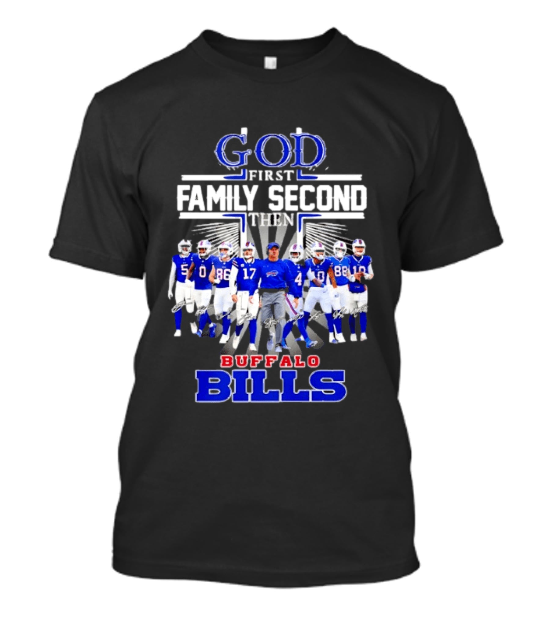 God First Family Second Then Buffalo Bills Players And Sean McDermott T-Shirt