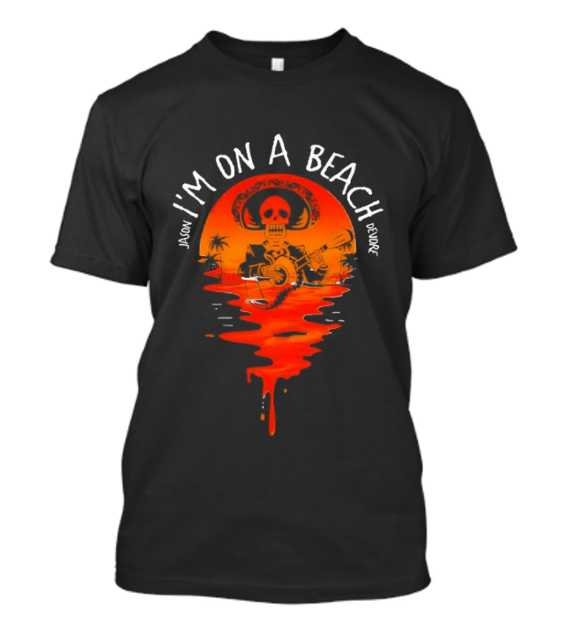 I'm On A Beach Devore Crab Sunset Ocean T-Shirt