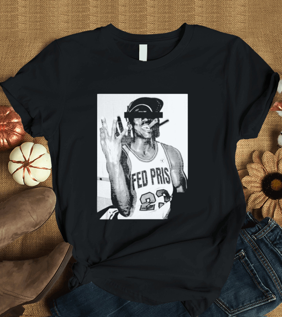 Greg Puciato Fed Pris 23 Censored Basketball Icon Cigarette T-Shirt