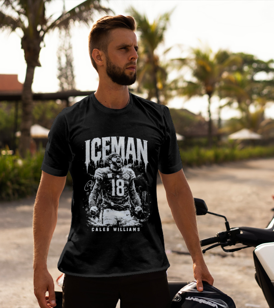 Iceman Caleb Williams 18 Chicago Bears Football T-Shirt