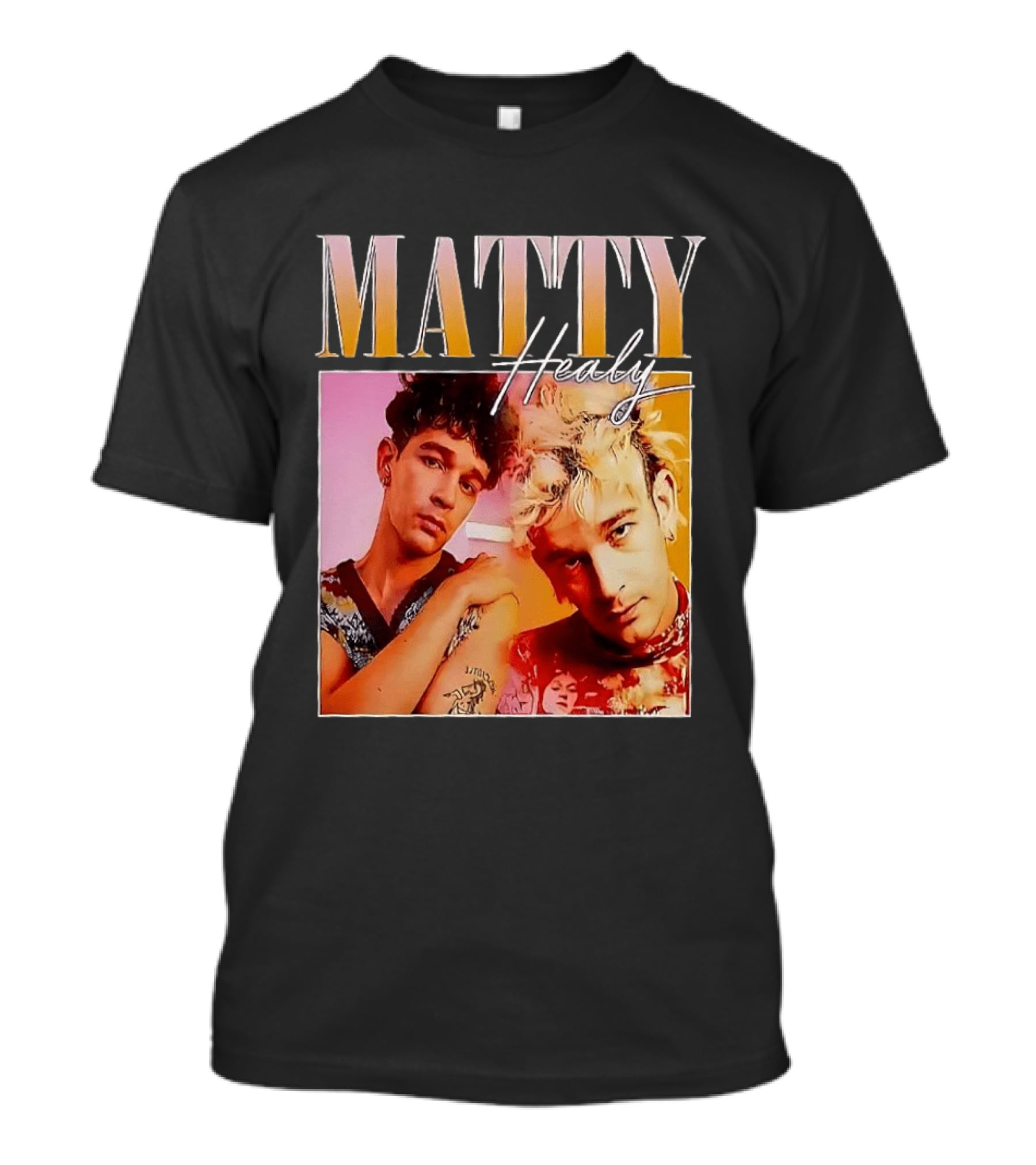 Matty Healy Retro Portrait Duo With Signature T-Shirt